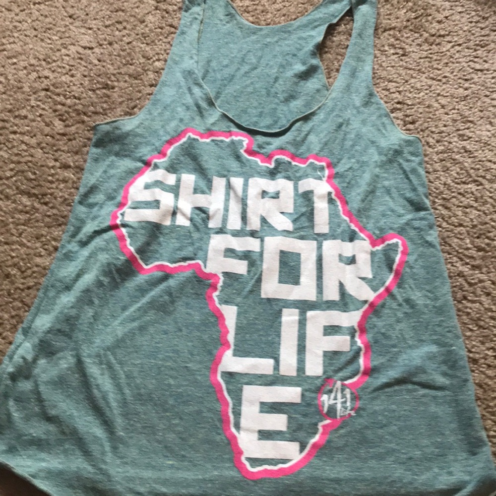 green “shirt for life” tank top